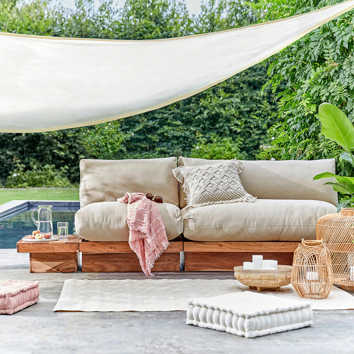 LOUNGESESSEL Dockland - Braun, Holz (76/68/66cm) - Butlers