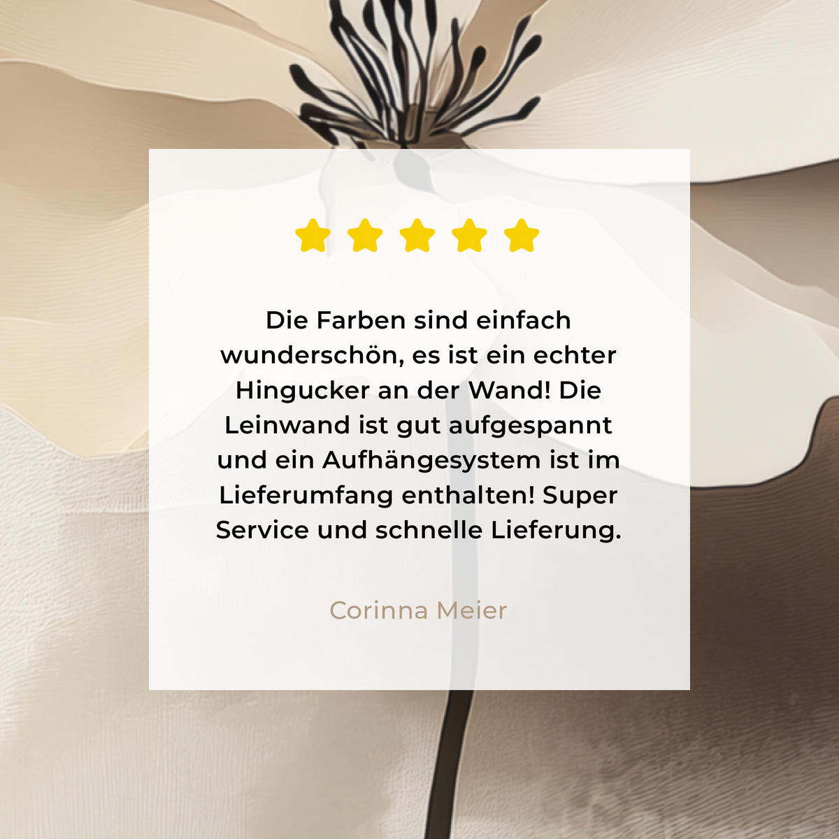 LEINWANDBILD Blume - Beige - Farbe - Schatten 60x80 cm - Creme, Textil (60/80cm) - MuchoWow