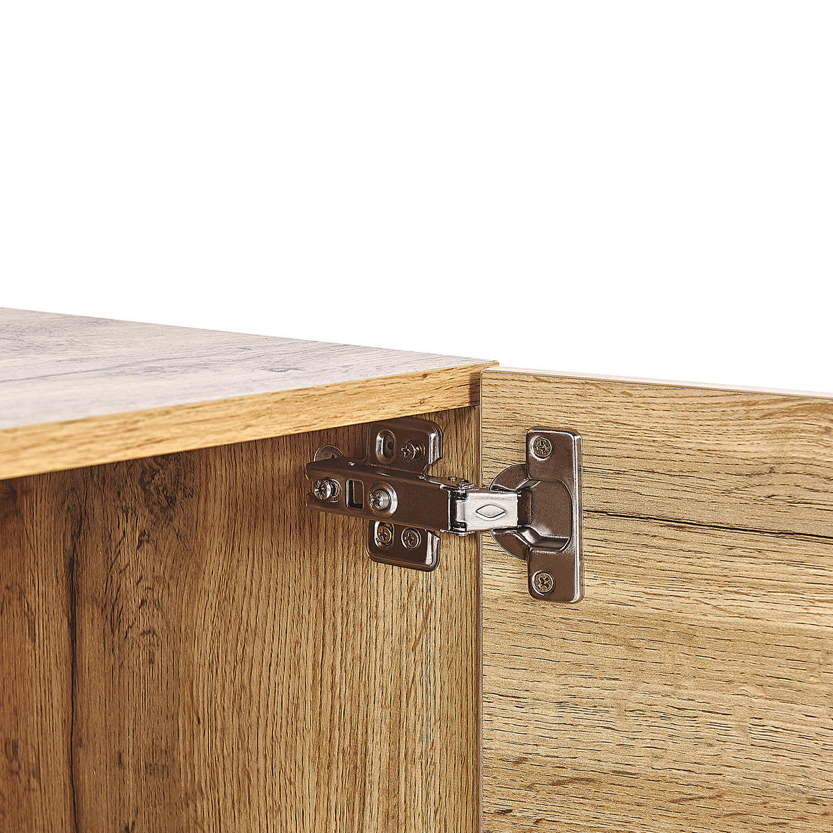 TV ORMARIĆ svijetlosmeđi, crni FIORA 39/160/44 cm - svijetlo smeđa, drvni materijal (160/44/39cm) - Beliani