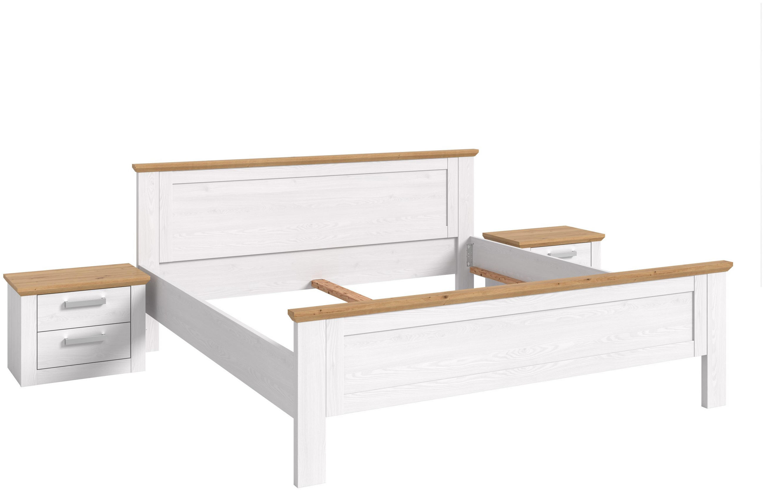 BETTANLAGE Verona Sibiu Lärche Nachbildung 301/90/209 cm - Lärchefarben, Holzwerkstoff - Xonox