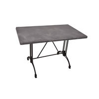 BISTROTISCH Joana 110x70cm Rechteckig Schwarz Holz Cafétisch - Schwarz, Holz (110/70/66cm) - DELUKE