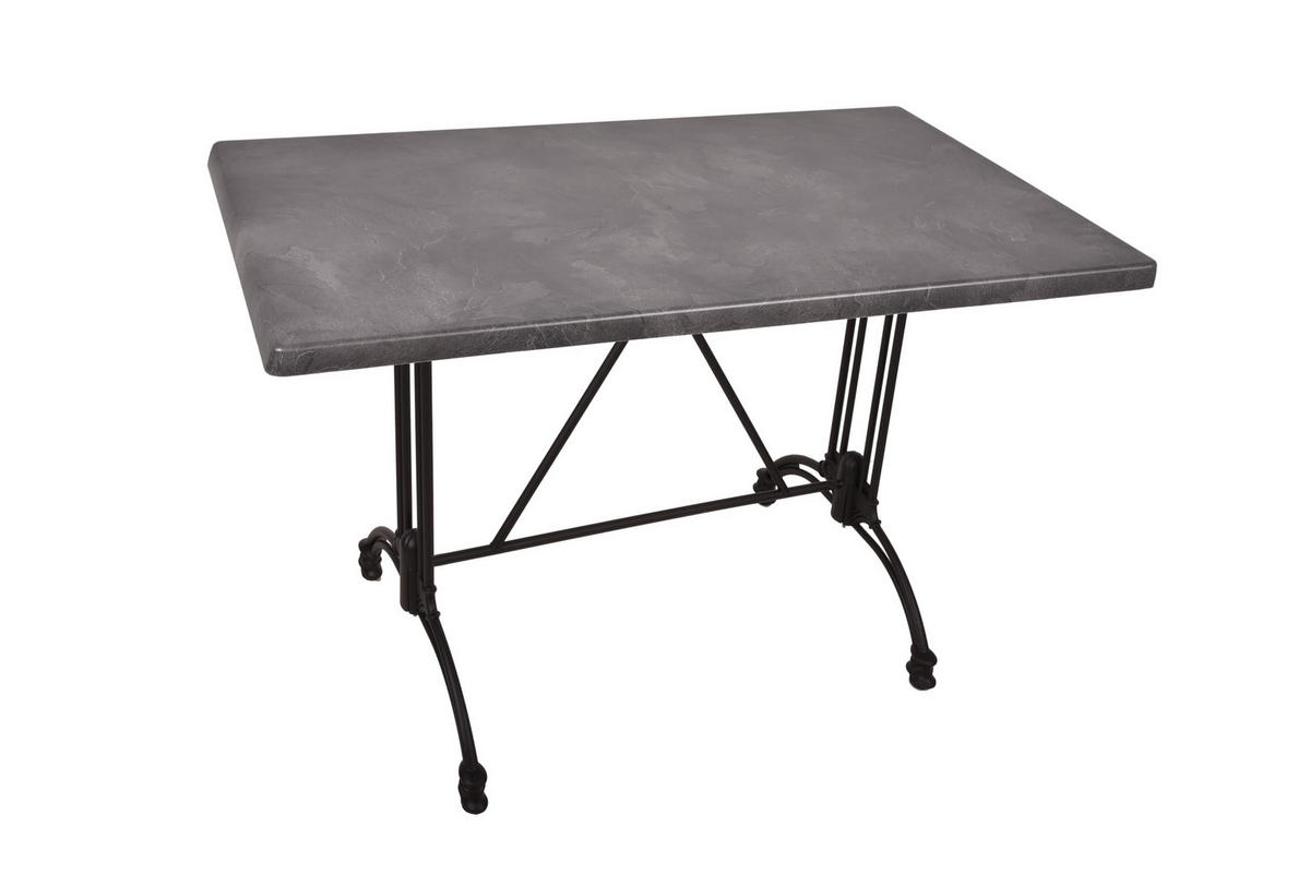 BISTROTISCH Joana 110x70cm Rechteckig Schwarz Holz Cafétisch - Schwarz, Holz (110/70/66cm) - DELUKE