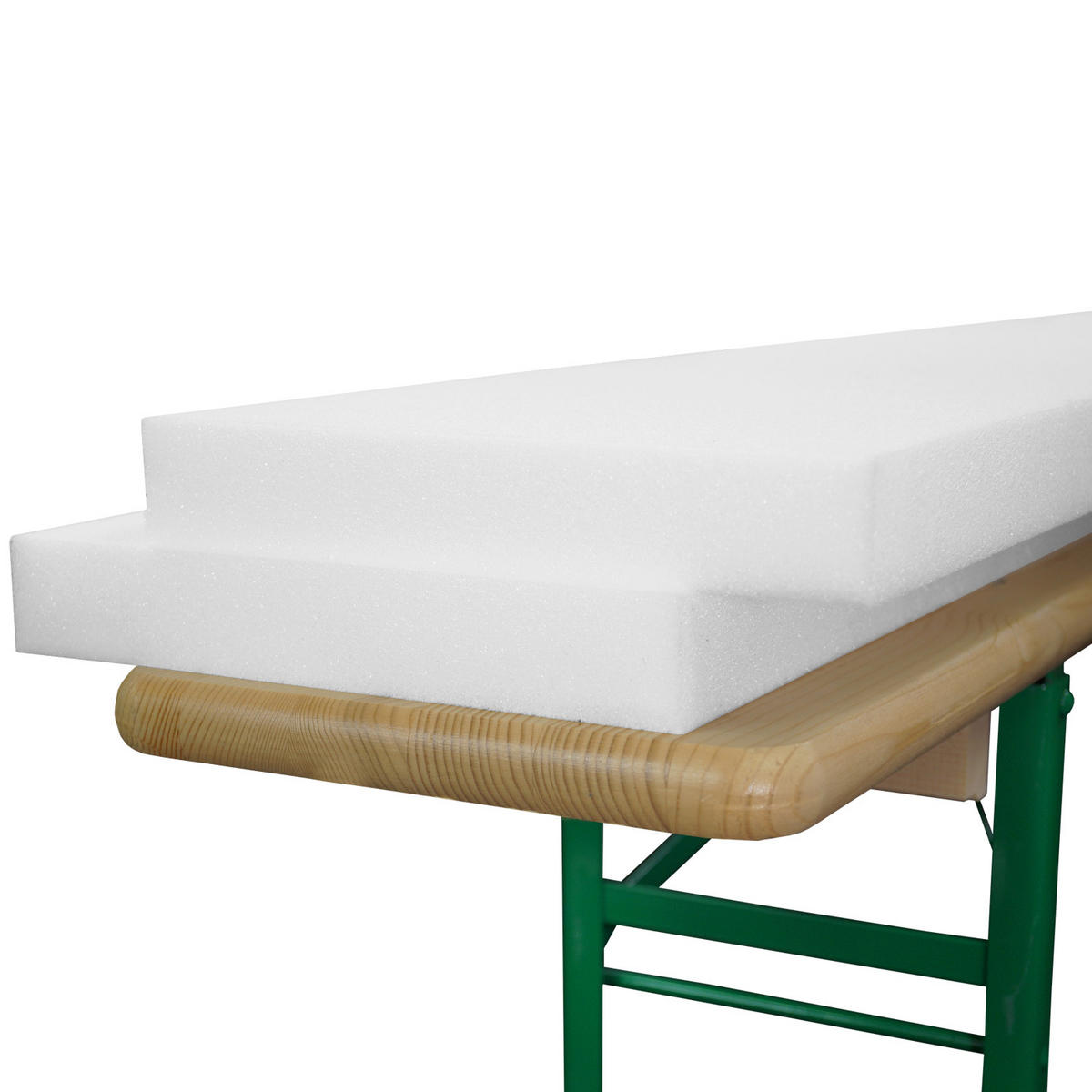 SCHAUMSTOFFROHLING Konstanz für Bierbänke 4/25/220 2tlg - Weiß, Kunststoff (220/25/4cm) - Beautissu 