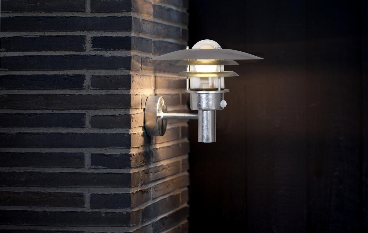 WANDLEUCHTE Lønstrup - Silber - 37/32/29 cm - Silberfarben, Metall (32/29/29cm) - Nordlux