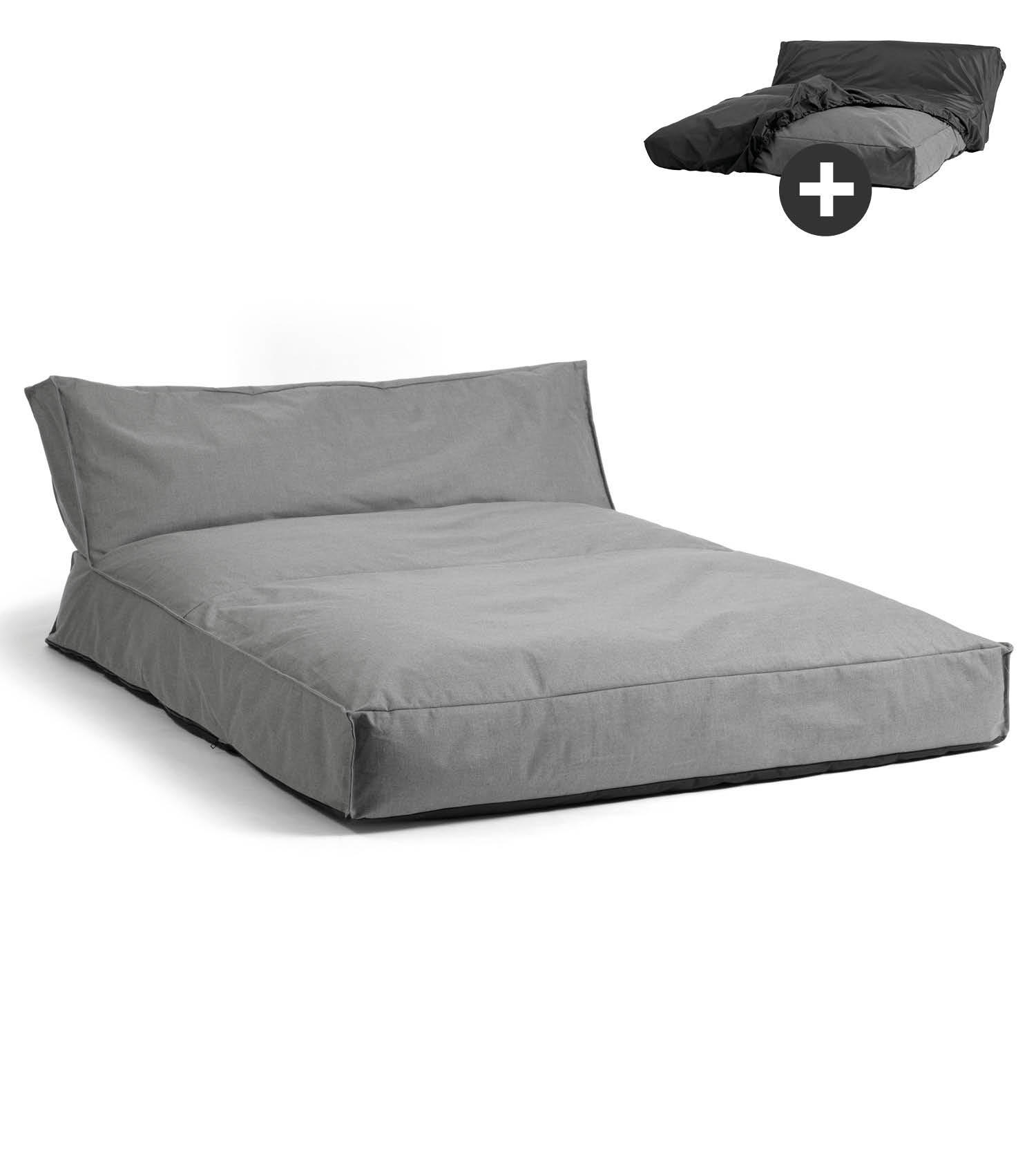 OOUTDOOR LOUNGE Das Daybed - Dunkelgrau, Textil (130/55/150cm) - Mokebo