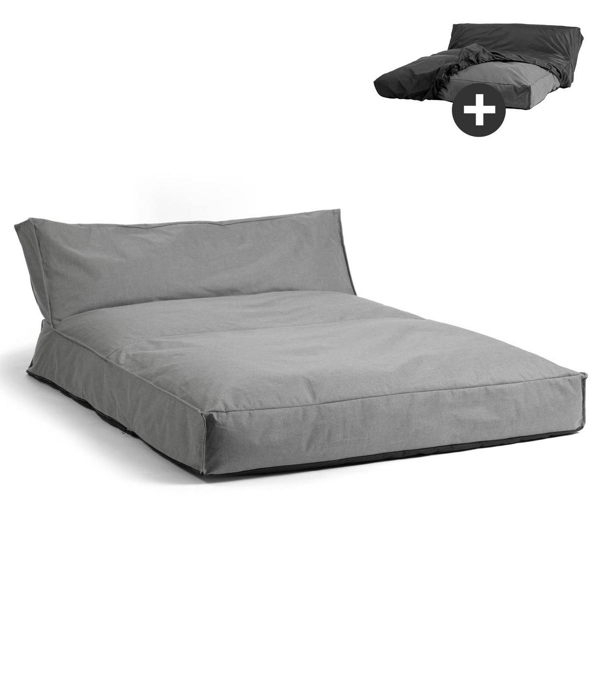 OOUTDOOR LOUNGE Das Daybed - Dunkelgrau, Textil (130/55/150cm) - Mokebo