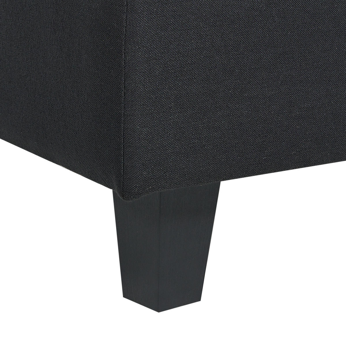 OTTOMANE Schwarz Unstad - Schwarz, Textil (76/39/76cm) - Beliani