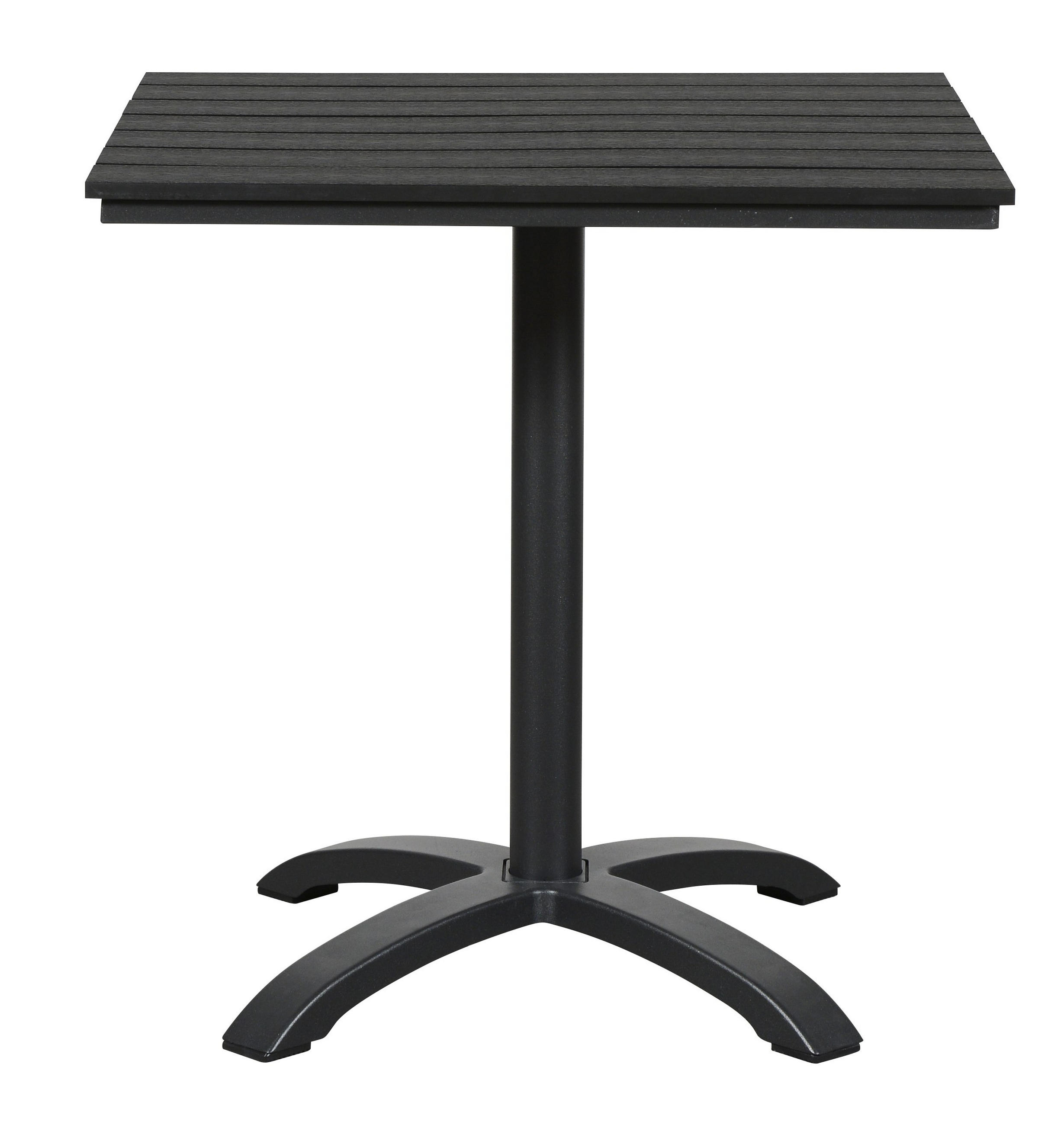 CAFÉTISCH, Alli, Schwarz, HDPE, 70 x 70 x 72 cm - Schwarz, Kunststoff (70/70/72cm) - ebuy24