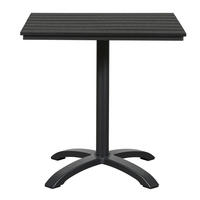 CAFÉTISCH, Alli, Schwarz, HDPE, 70 x 70 x 72 cm - Schwarz, Kunststoff (70/70/72cm) - ebuy24