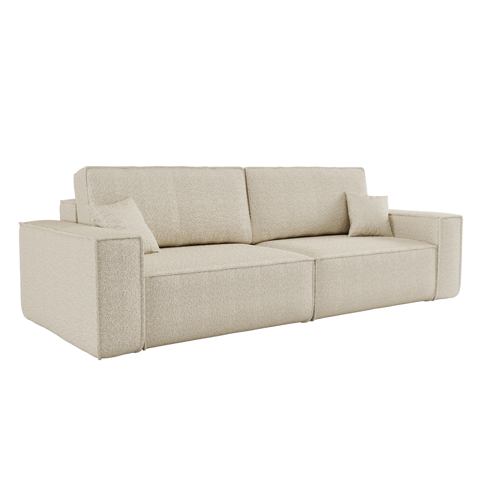 SCHLAFSOFA BEST mit Bettkasten Stoff Quelle Ecru - Ecru, Holz/Textil (246/83/98cm) - Kaiser Möbel