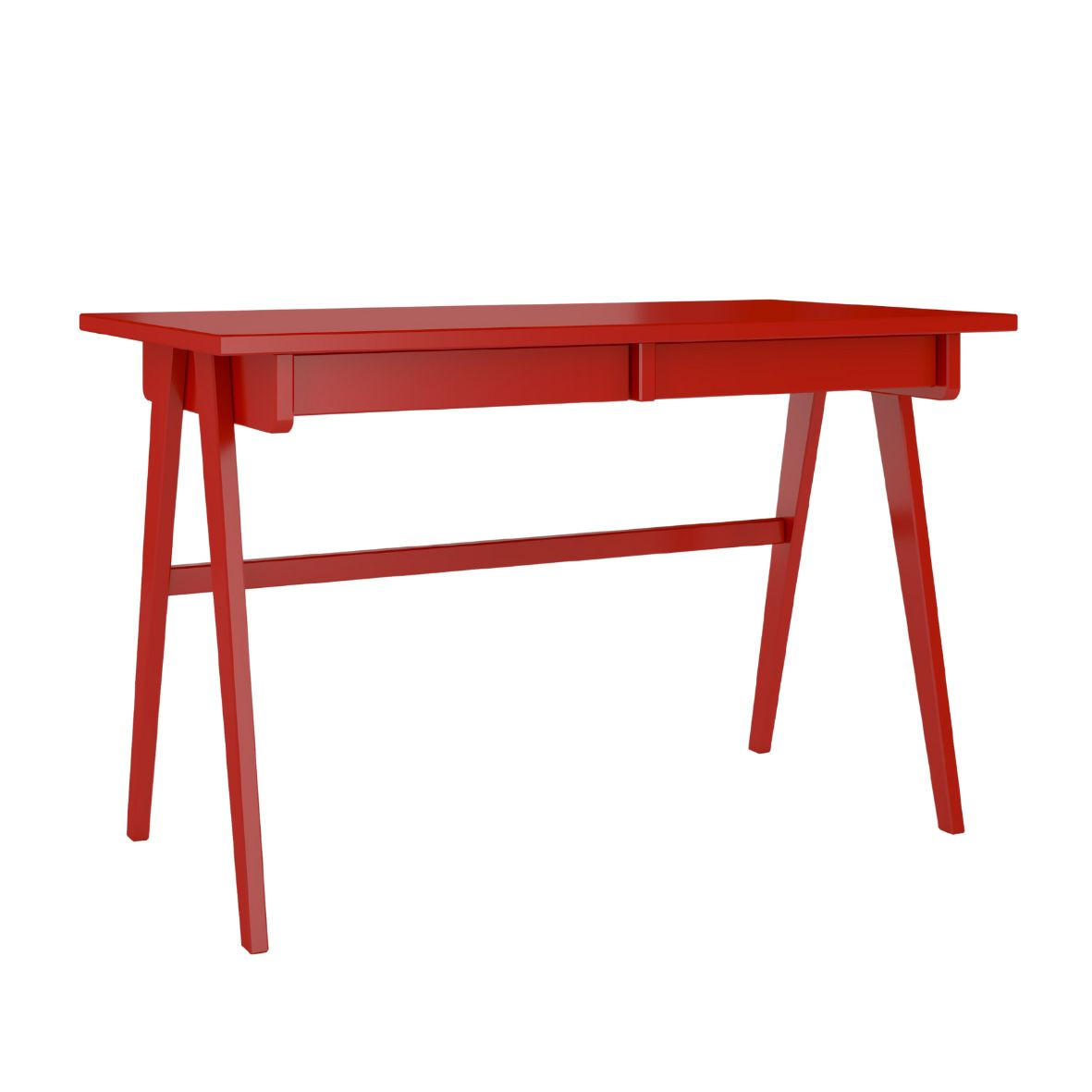 SCHREIBTISCH Edda, 120/65/75 cm in Rot, Buchenholz - Rot, Holz/Buchenholz (65/120/75.5cm) - Visby