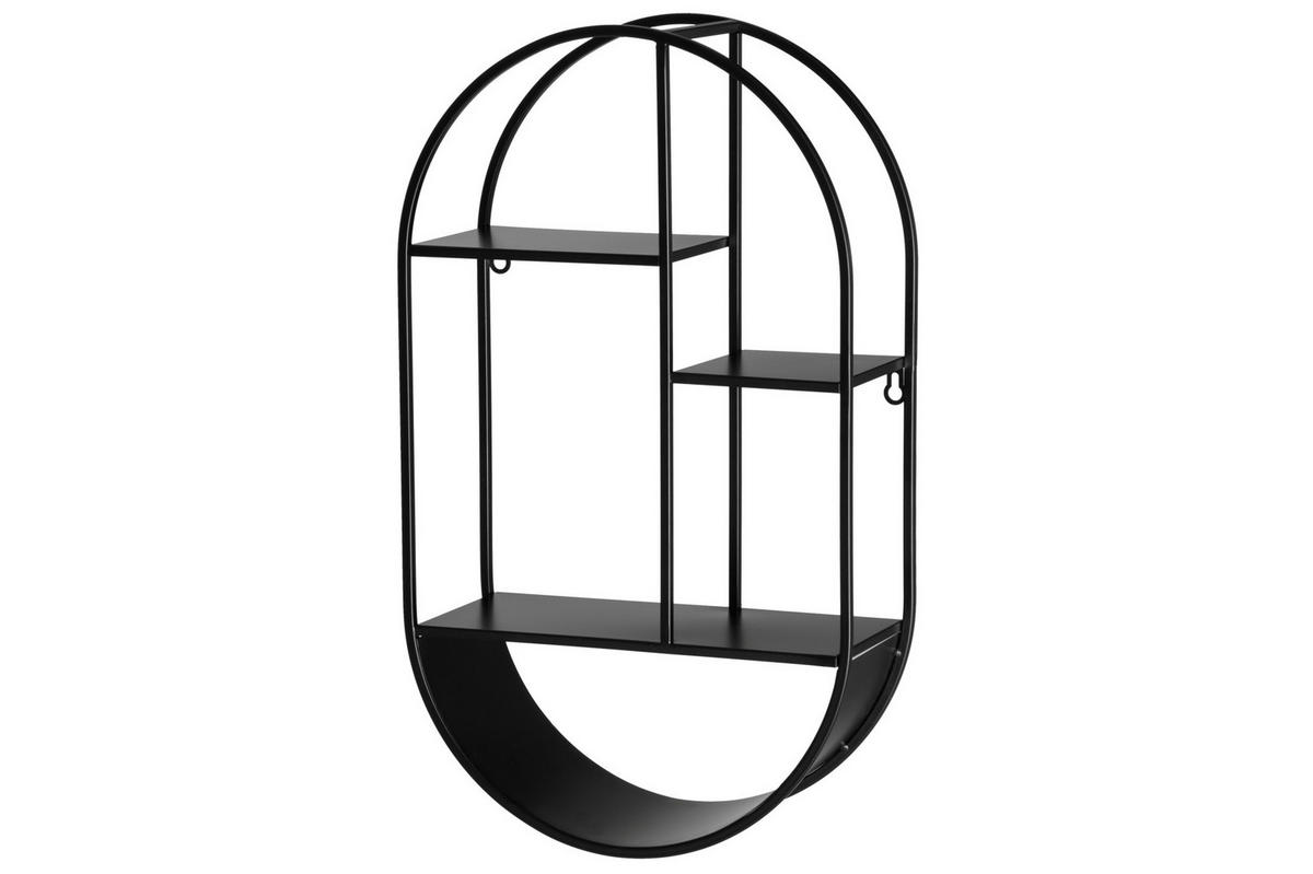 WANDREGAL Siiri 35/60 cm - Schwarz, Metall (35/60/15cm)