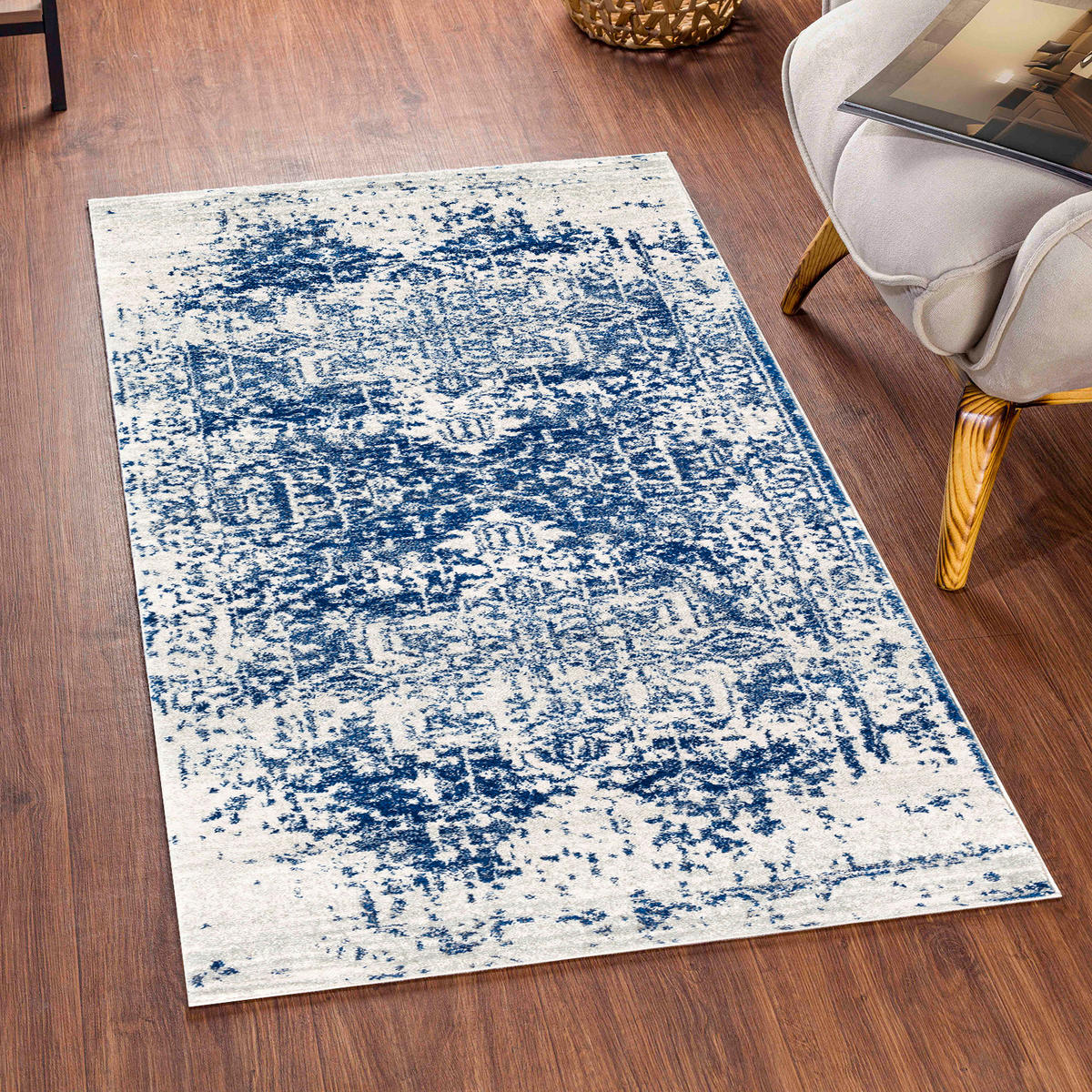 VINTAGE-TEPPICH 80/150 cm Blau - Blau, Textil (80/150cm) - LIVABLISS