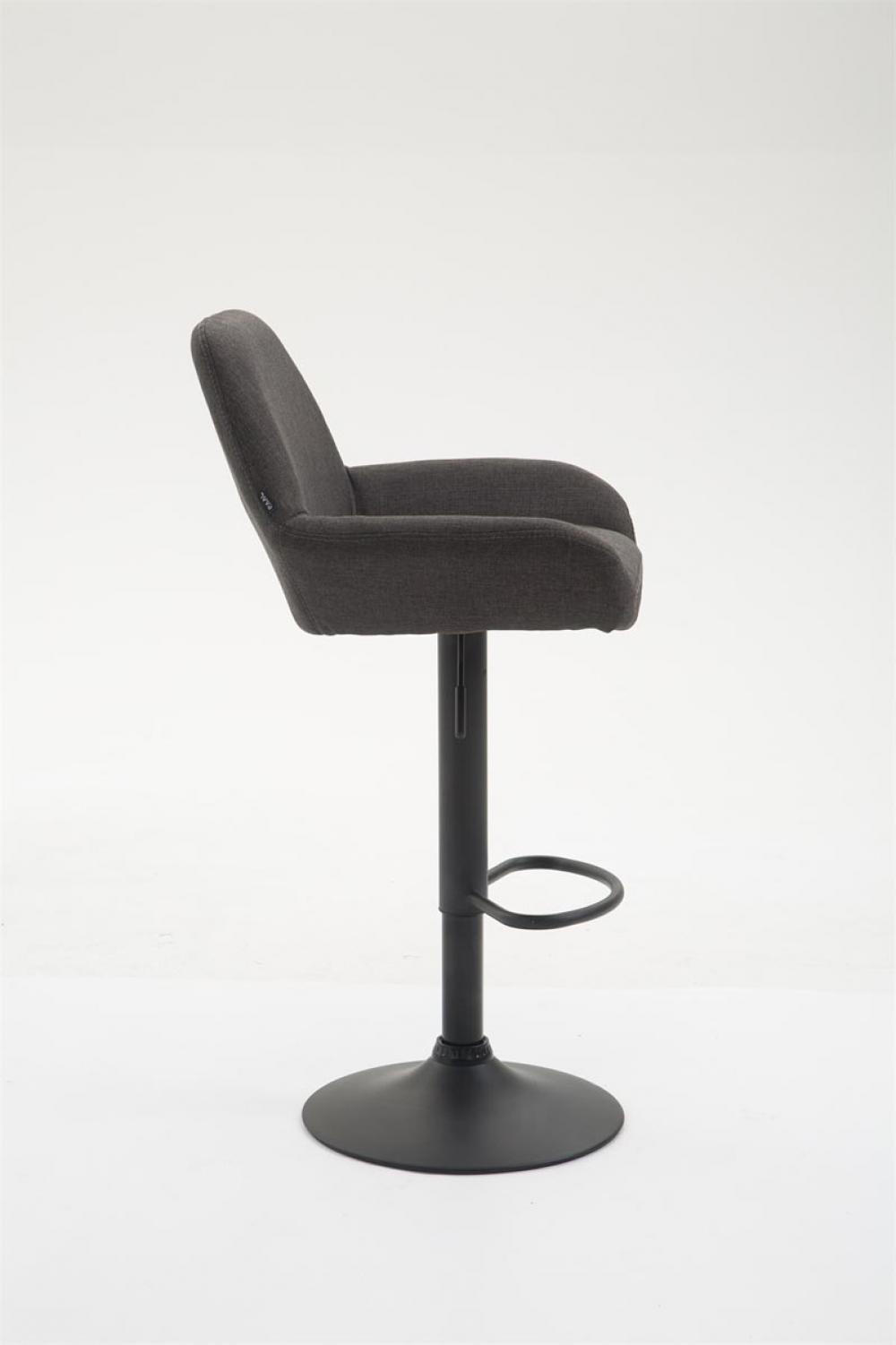 BARHOCKER Stoff dunkelgrau - Dunkelgrau/Schwarz, Textil/Metall (51/89/52cm) - CLP