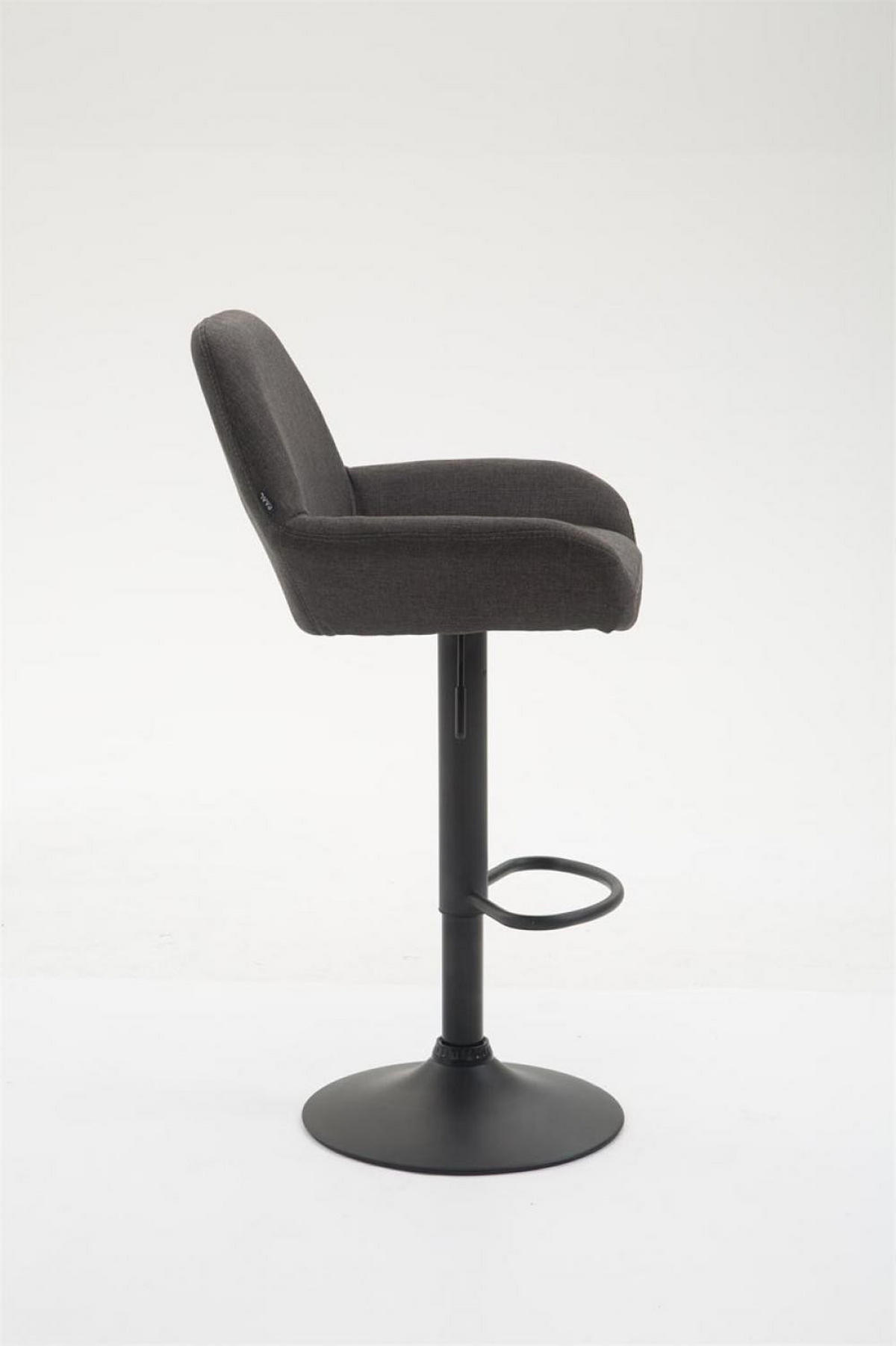 BARHOCKER Stoff dunkelgrau - Dunkelgrau/Schwarz, Textil/Metall (51/89/52cm) - CLP