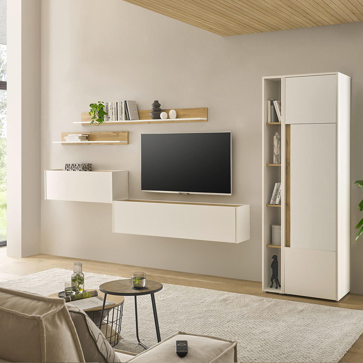 STAURAUMSCHRANK Crisp-61 - Weiß, Holzwerkstoff (50/200/40cm) - Lomado