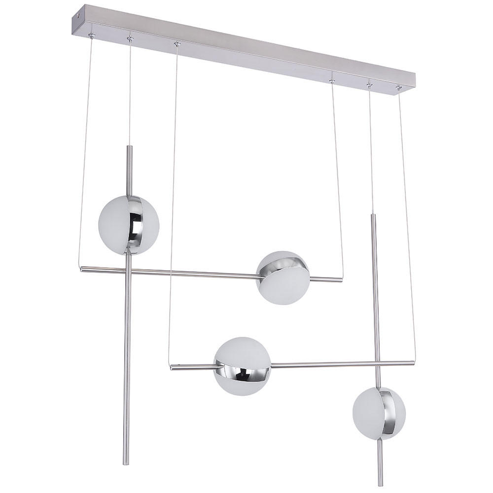 LED HÄNGELEUCHTE Chrom Silber - Silberfarben, Metall (83/16/120cm) - Globo Lighting