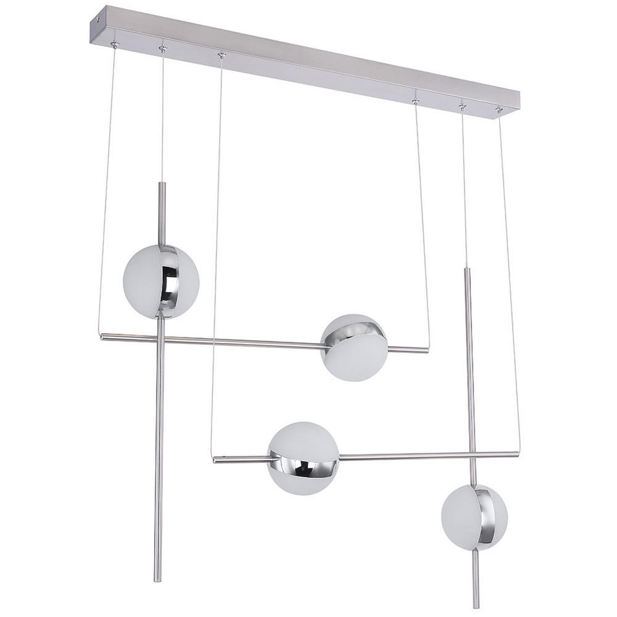 LED HÄNGELEUCHTE Chrom Silber - Silberfarben, Metall (83/16/120cm) - Globo Lighting