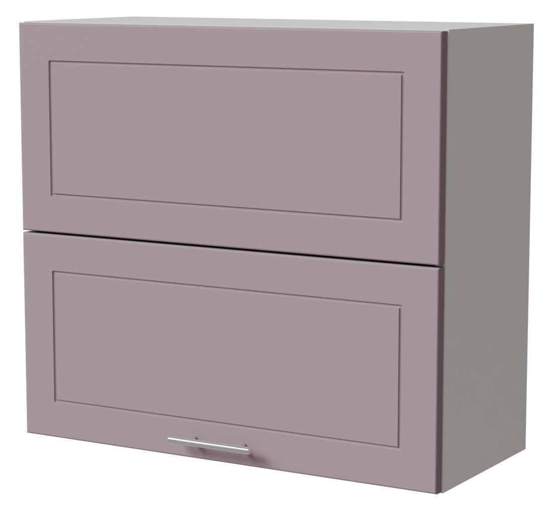 KLAPPHÄNGESCHRANK Bari W8B/80-AV Weiß / RAL 4009 pastellviolett 80 / 32,5 / 72cm - Violett/Weiß, Holz/Holzwerkstoff (80/72/32.5cm) - Feldmann-Wohnen