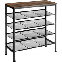 SCHUHREGAL Bournemouth,75,5 x 30,5 x 85,5 cm,Industrial Holz dunkel, rustikal - Rostfarben, Holz (30.5/85.5/75.5cm) - tectake