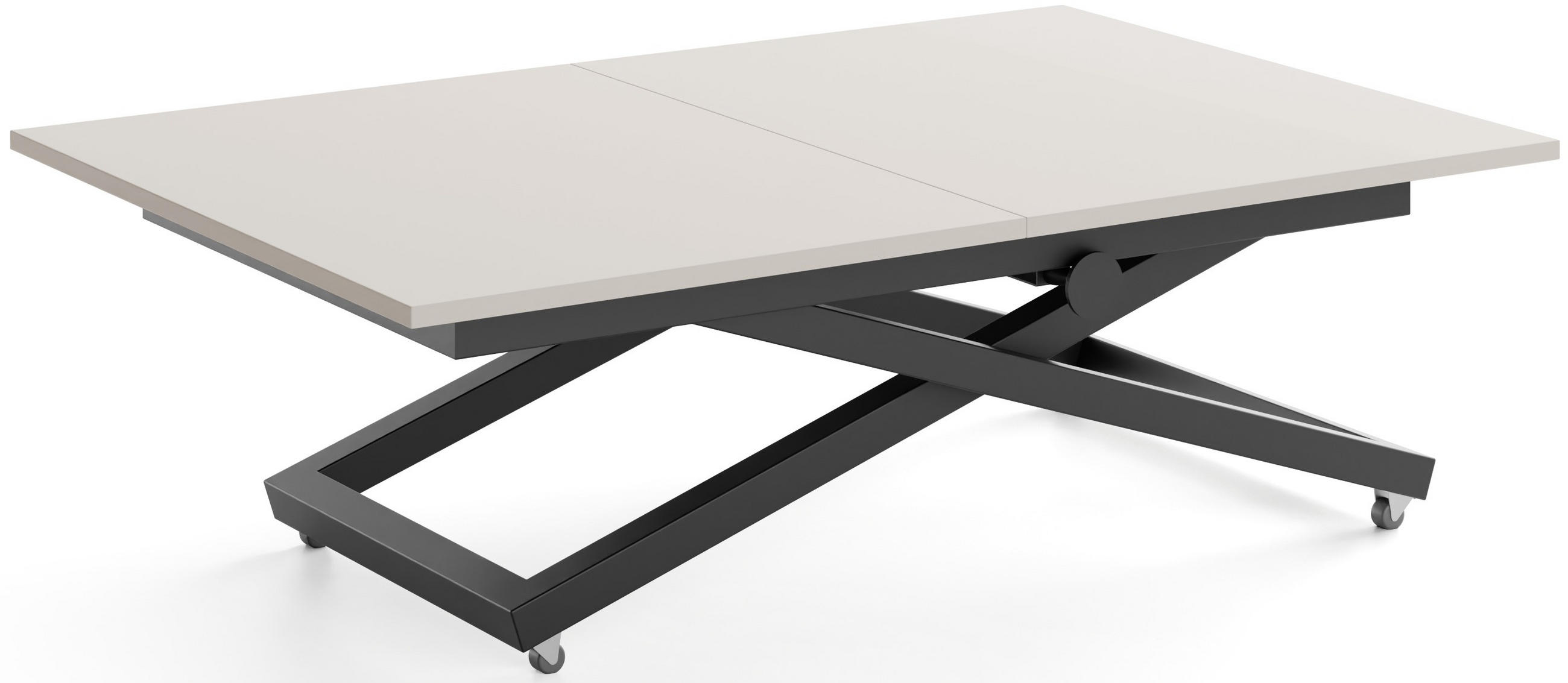 COUCHTISCH Axen höhenverstellbar ausziehbar, Kaschmir 120-160/80/38-75 cm - Kaschmir/Beige, Holzwerkstoff/Metall (80/160/75cm) - WFL GROUP