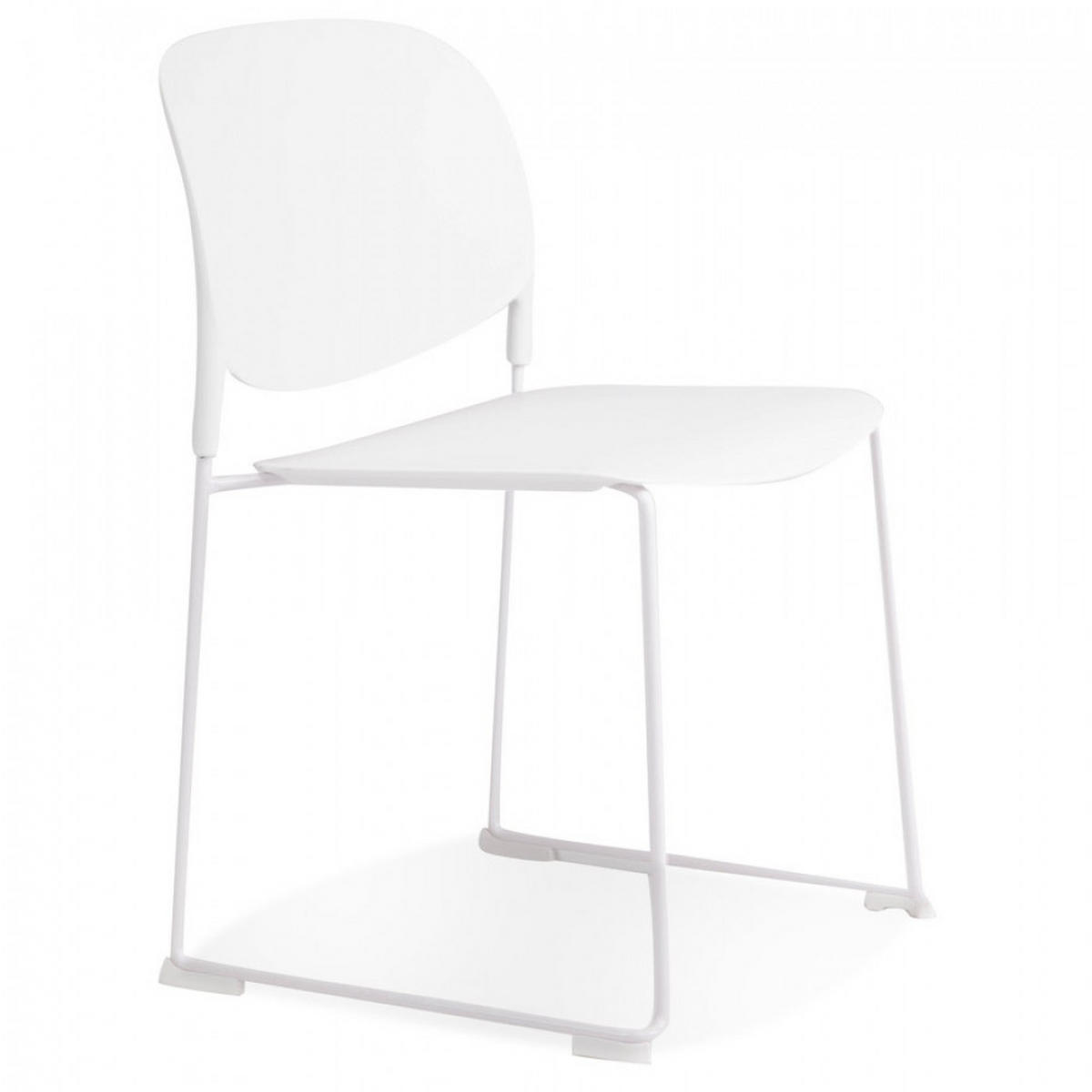 STUHL Weiß 52.5x80x48.5cm - Weiß, Kunststoff/Metall (52.5/80/48.5cm) - AlterEgo