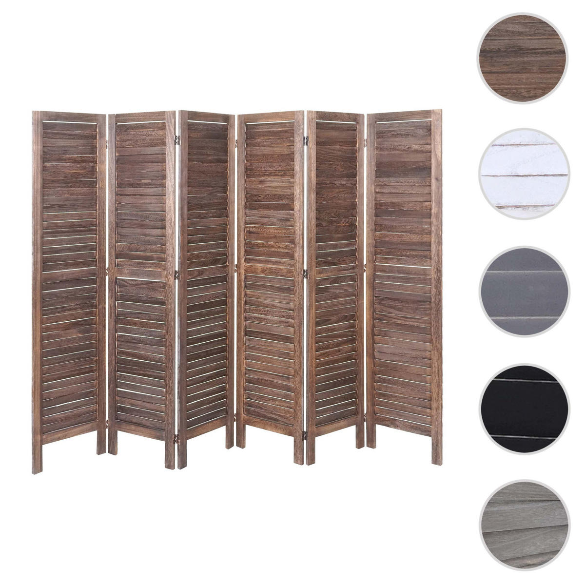 PARAVENT Dunkelbraun - Dunkelbraun, Holz (240/170/2cm) - MCW