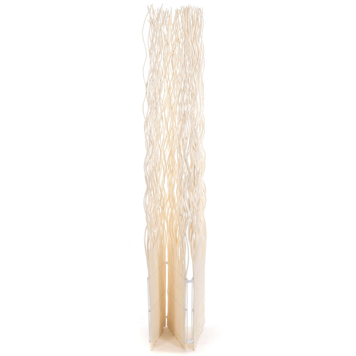 PARAVENT Wave 3 Weidenzweige geblichen - Beige, Naturmaterialien (120/170/6cm) - DESIGN DELIGHTS