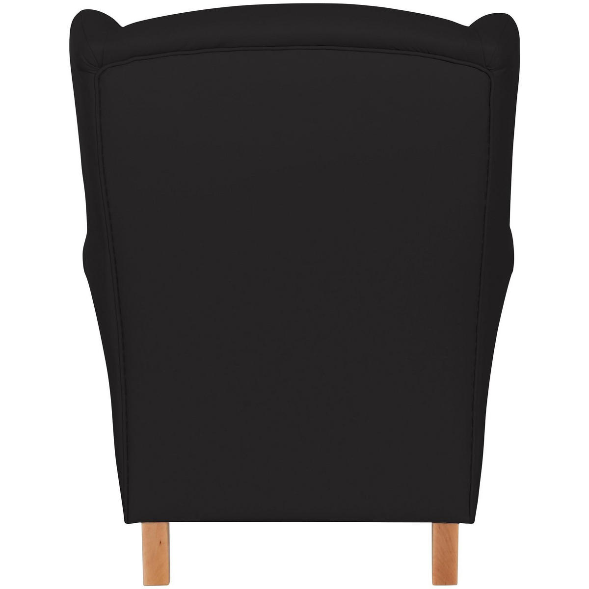 OHRENSESSEL Karlen Bezug Kunstleder Buche natur / schwarz - Buchefarben/Schwarz, Kunststoff (86/103/77cm) - 58aufmkessel