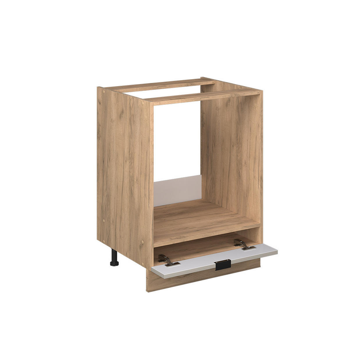HERDUMBAUSCHRANK Fame-Line GrauBeige 60 cm, AP Anthrazit - Greige/Eiche Wotan, Holzwerkstoff (60/82/60cm) - Vicco