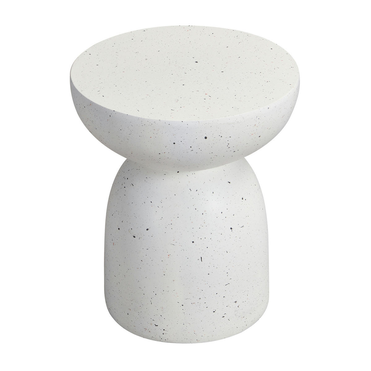 BEISTELLTISCH 45/45/52 cm weiß aus Magnesiumoxid für Innen- und Außenbereich - Weiß, Metall (45/45/52.5cm) - OKWISH