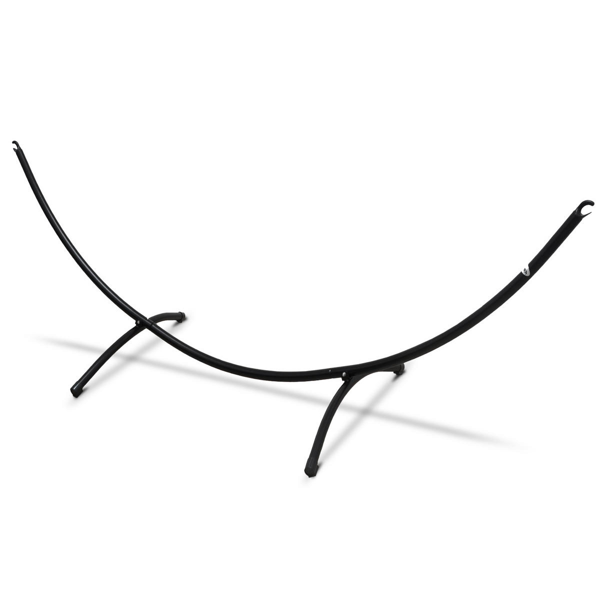 DOPPEL-HÄNGEMATTE mit Gestell bis 120kg, 200/120cm, Braun - Braun, Metall (100/90/300cm) - Amanka