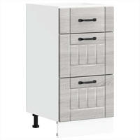 KÜCHENUNTERSCHRANK Maro Grau Sonoma 40x46x81,5 cm - Grau, Holz (40/81.5/46cm) - DELUKE