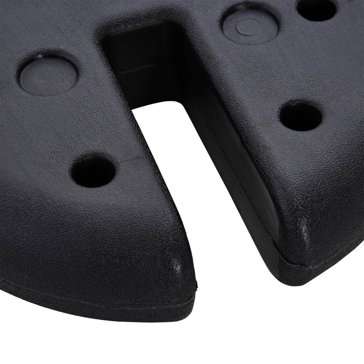 PAVILLON Standfuß 4 Stk. Gewicht Partyzelt Pavillongewicht befüllbar bis 5 kg Gewichte für Pavillon Beschwerer für Pavillons Ø25 x 6 cm Schwarz - Schwarz, Kunststoff (25/6/25cm)