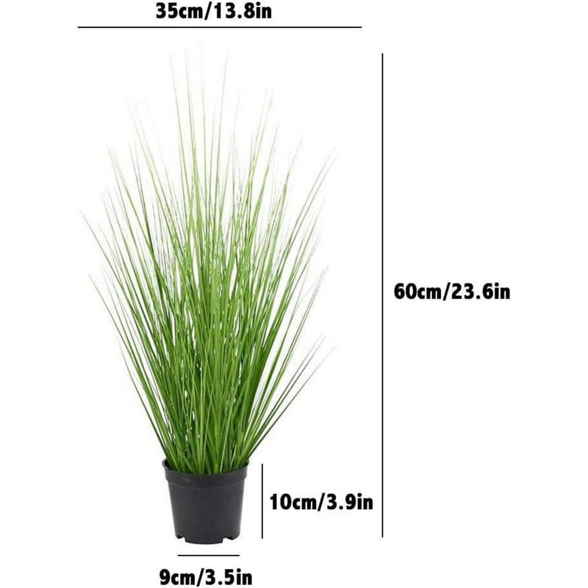 KÜNSTLICHES Gras 60 cm Grün - Grün, Kunststoff (40cm)