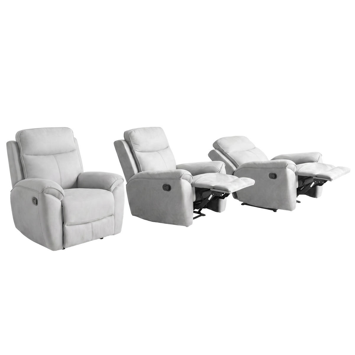 RELAXSESSEL Dolce, Fernsehsessel mit Relaxfunktion, 98 cm, Sandfarben, Velours - Braun, Textil (98/106/100cm) - Beautysofa