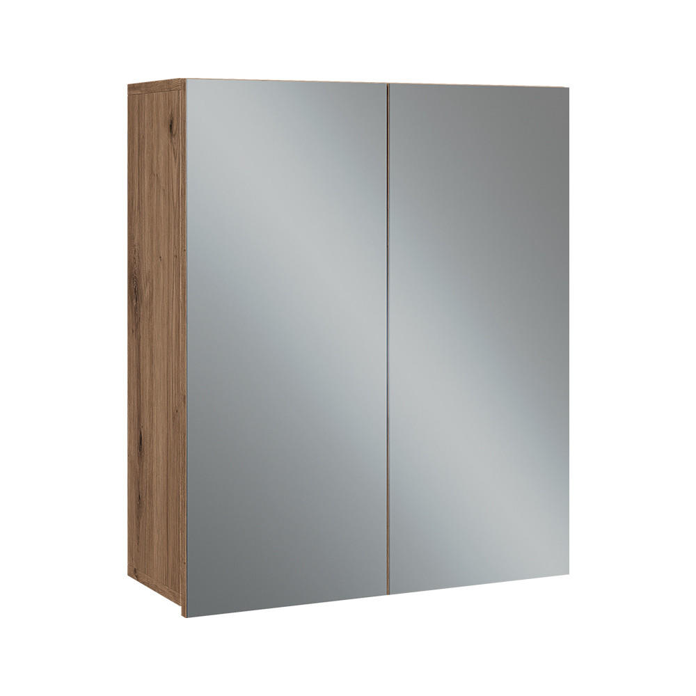 KOUPELNOVÁ ZRCADLOVÁ SKŘÍŇKA Takumi Artisan 60 x 70 cm se 3 uzavřenými úložnými prostory - světle šedá, kompozitní dřevo (60/70/20cm) - Vicco