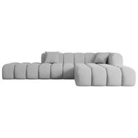 ECKSOFA Ottomane Rechts OLEA-L2 - 289x176x71 cm Hellgrau - Hellgrau/Schwarz, Holzwerkstoff/Kunststoff (289/176cm) - ALTDECOR
