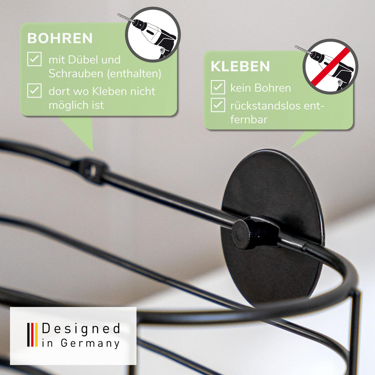 DUSCHKORB, schwarz, Stahl - Schwarz, Metall (28.5/9.5/13cm) - bremermann