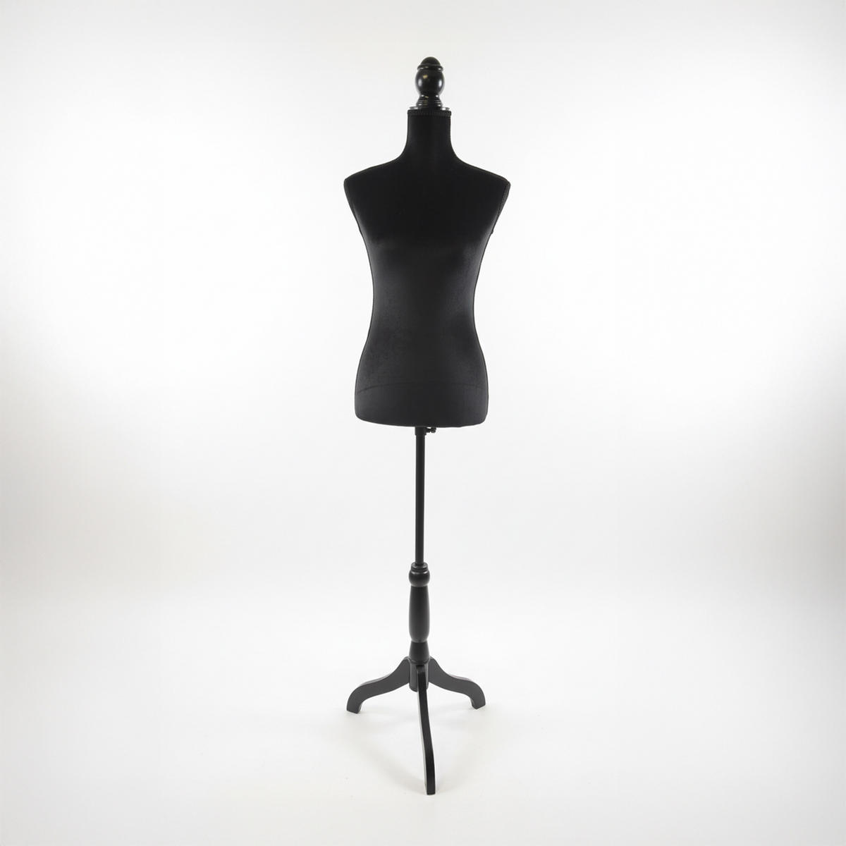 SCHNEIDERPUPPE - Schwarz, Holz/Kunststoff (41/167/34cm) - Relaxdays