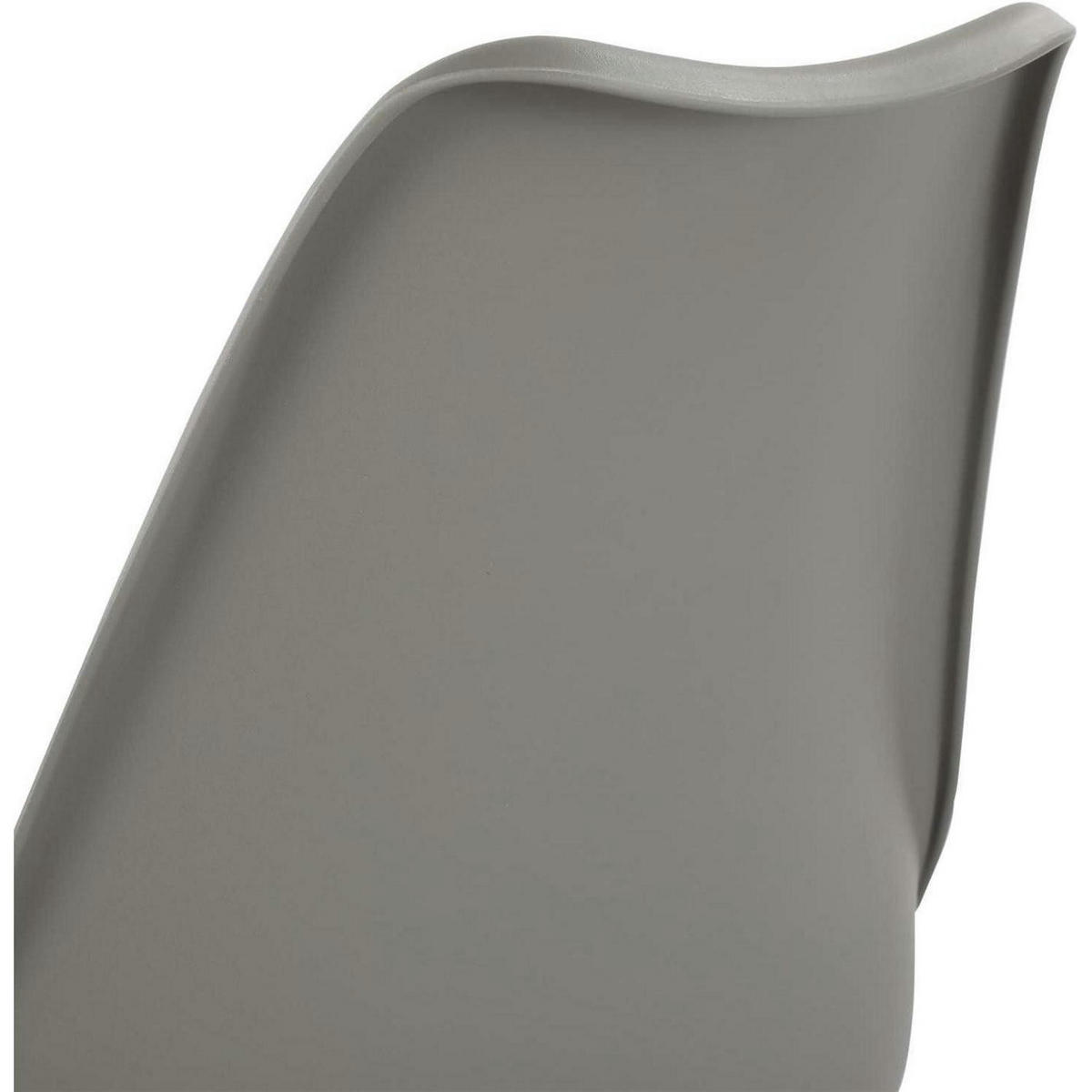 ESSZIMMERSTUHL 6er Set Grau mit Massivholzbeinen im Retro Design - Grau, Kunststoff (48/82/52cm)
