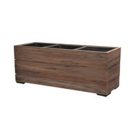 PFLANZKASTEN Colorado 1, 33x93x31 cm, Akazienholz, Braun - Dunkelbraun, Holz (33/31/93cm) - dasmöbelwerk