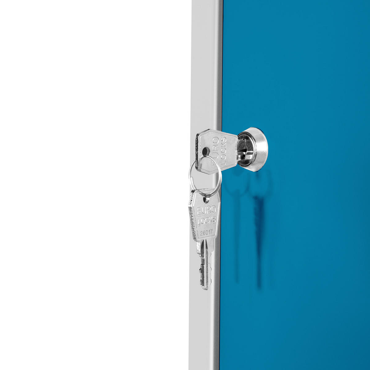 SCHLIESSFACHWÜRFEL Blocky mit Zylinderschloss + 2 Schlüssel 40x40x40cm Lichtgrau/Lichtblau - Blau/Grau, Metall (40/40/40cm) - PROREGAL