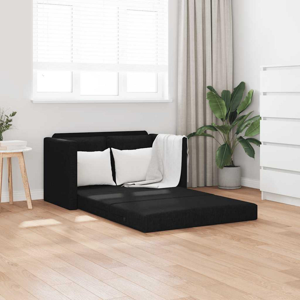 SCHLAFSOFA Anderson - Schwarz, Textil (112/60/55cm) - Nettlife