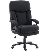 CHEFSESSEL Polyester Schwarz - Schwarz, Textil/Metall (68.5/125/79cm) - HOMCOM