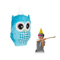 PINATA Eule - Multicolor, Papier/Wellpappe (25/43/26cm) - Relaxdays