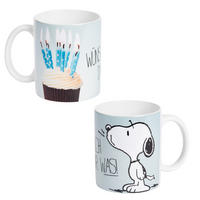 KAFFEEBECHER The Peanuts Snoopy Wünsch dir was! Blau 320 ml - Blau, Keramik (0.32L) - United Labels