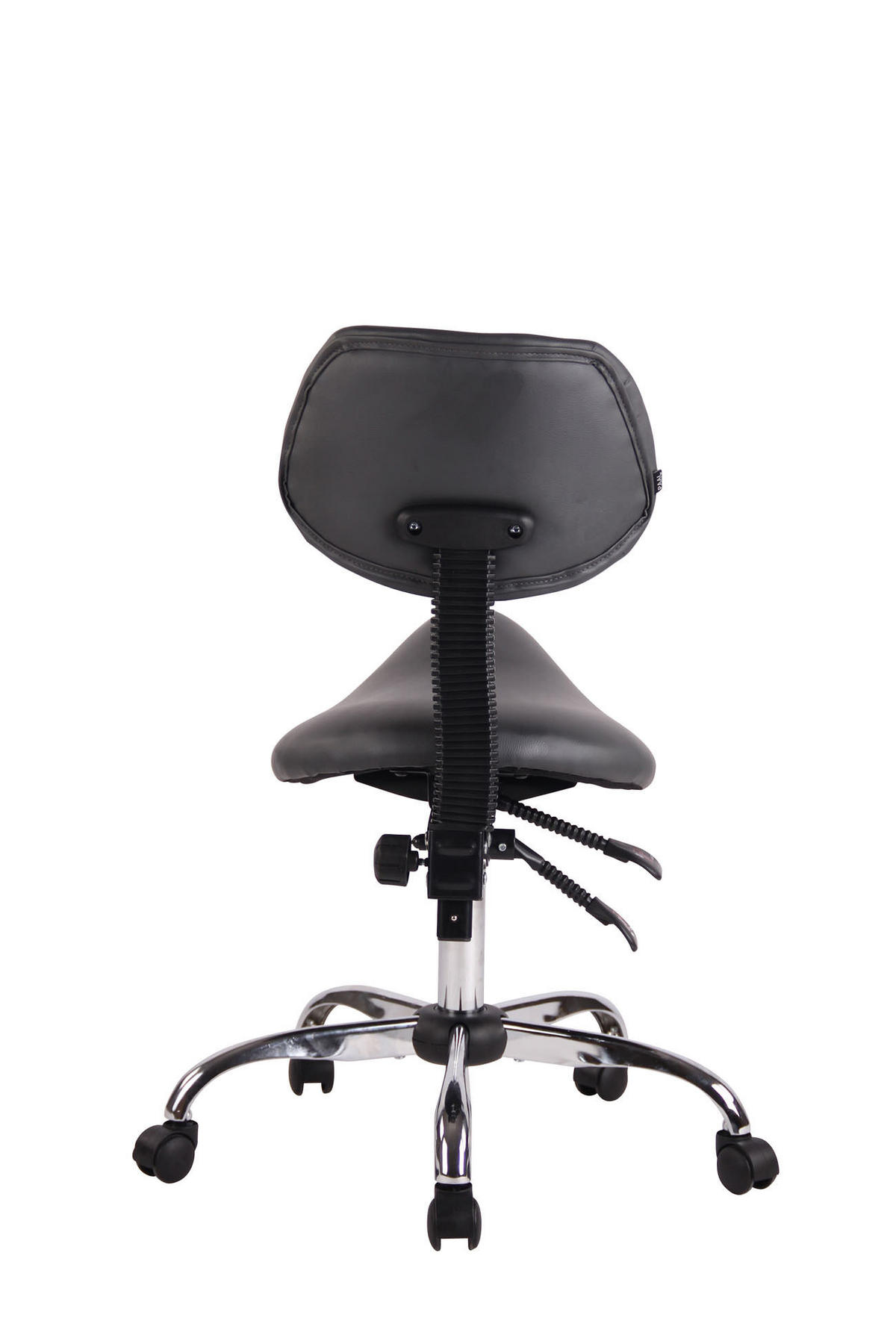 HOCKER Lederlook grau - Chromfarben/Grau, Textil/Metall (58/88/58cm) - CLP