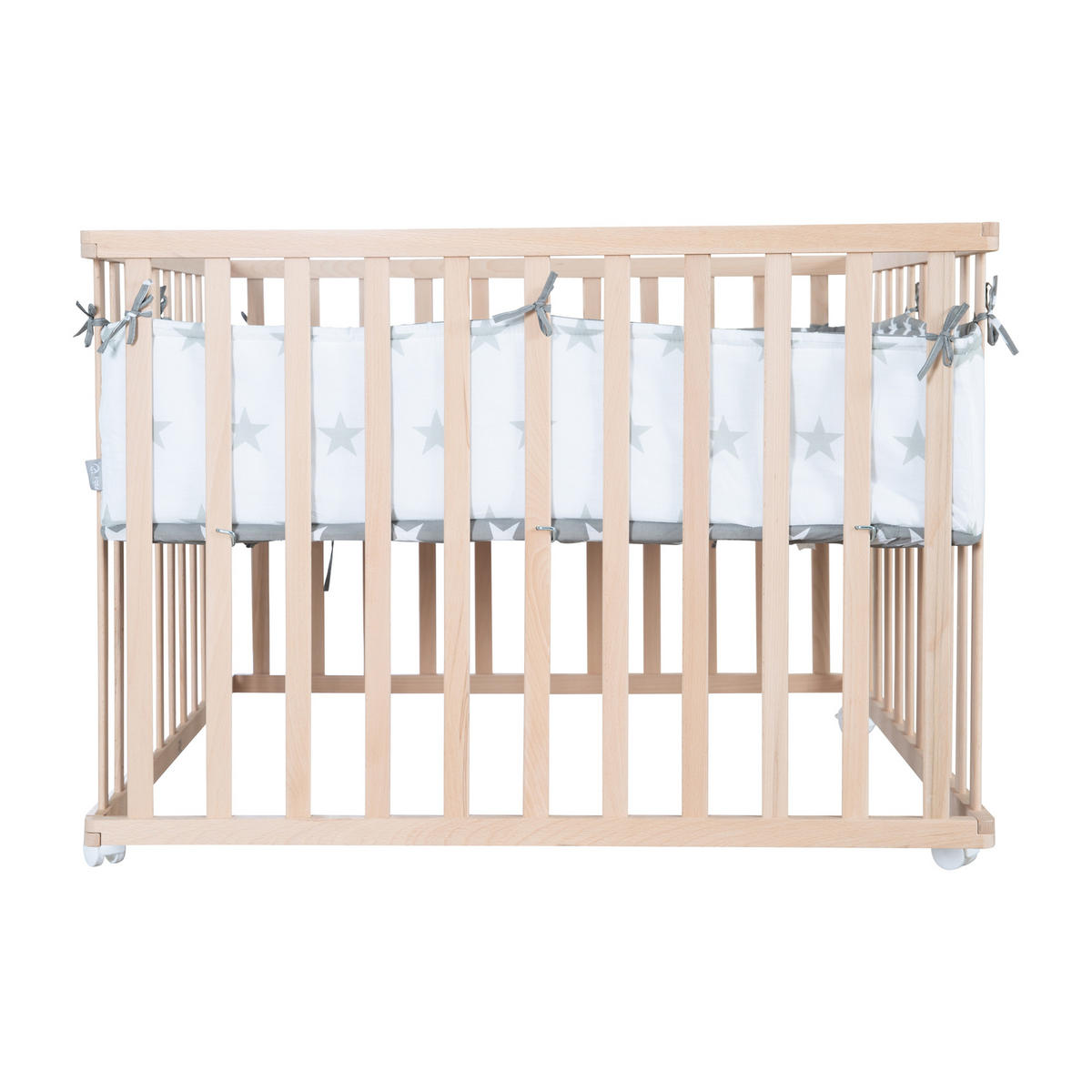 LAUFGITTER 100x100, Little Stars - Naturfarben, Holzwerkstoff (100/72.5/100cm) - Roba