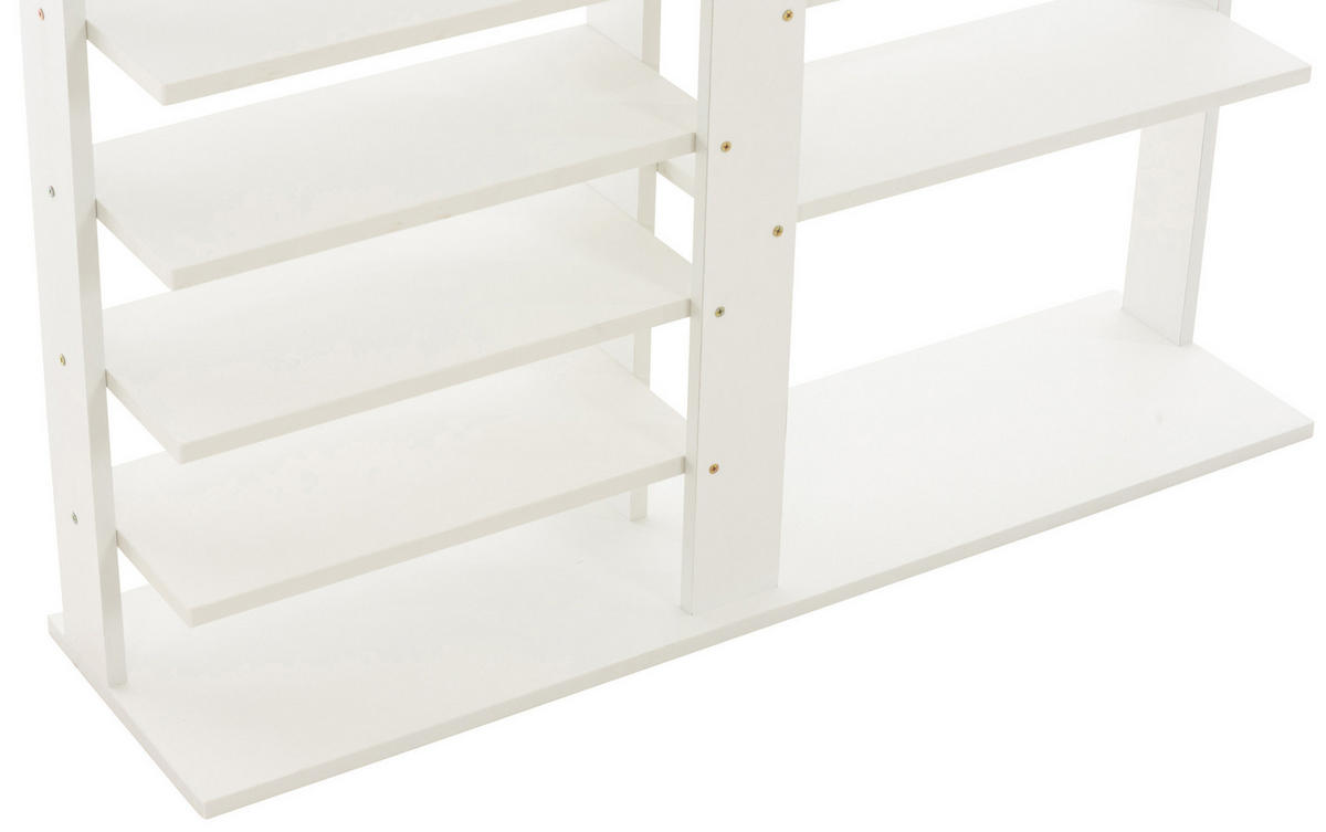 SCHUHREGAL Holz weiß - Weiß, Holz (100/109/30cm) - CLP